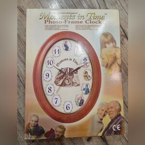 Moments in Time Wall Photo Clock New But Open Box